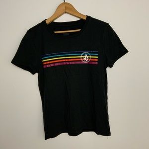 Rainbow Striped Volcom Tee
